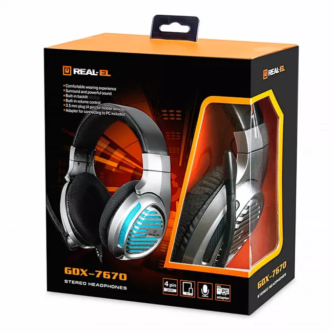 Гарнитура REAL-EL GDX-7670 GunMetal (EL124100040)