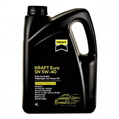 Моторное масло KRAFT Euro SN 5W-40, 4л (708437)