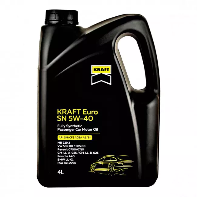 Моторное масло KRAFT Euro SN 5W-40, 4л (708437)