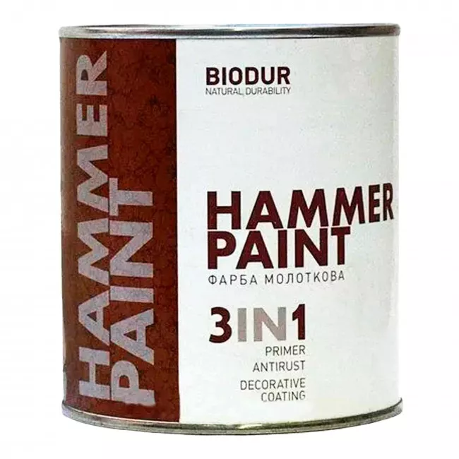 Краска специального назначения BIODUR молотковая 102 темно-синяя 2,1л (000012273) Краска специального назначения BIODUR молотковая 102 темно-синяя 2,1л (000012273)