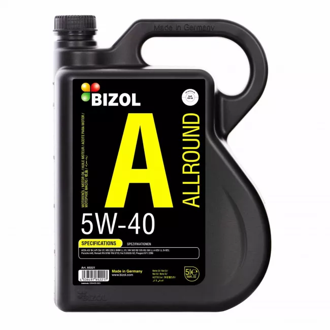 Моторное масло BIZOL Allround 5W-40 5л (B85221) Моторное масло BIZOL Allround 5W-40 5л (B85221)