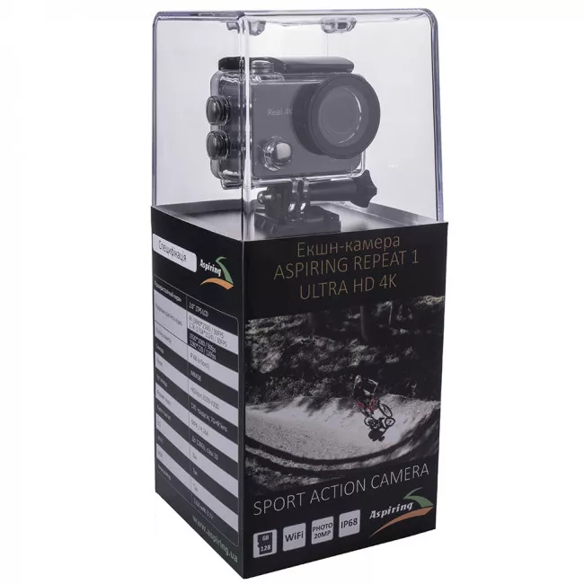 Экшн-камера Aspiring Repeat 1 ULTRA HD 4K (RP877452)