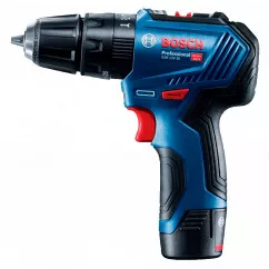 Шуруповерт-дриль Bosch GSB 12V-30 ударний, момент 18/30/Нм, 0–420/1600 об/хв, solo (0.601.9G9.102)