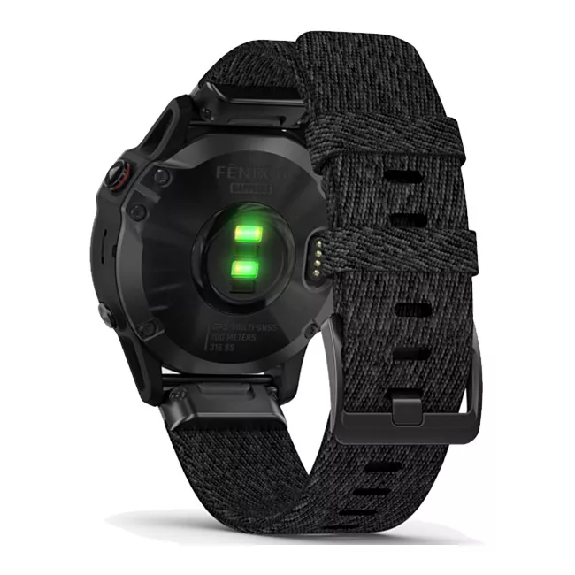 Спортивний годинник Garmin Fenix ​​6 Black DLC with Heathered Black Nylon Band (010-02158-17)