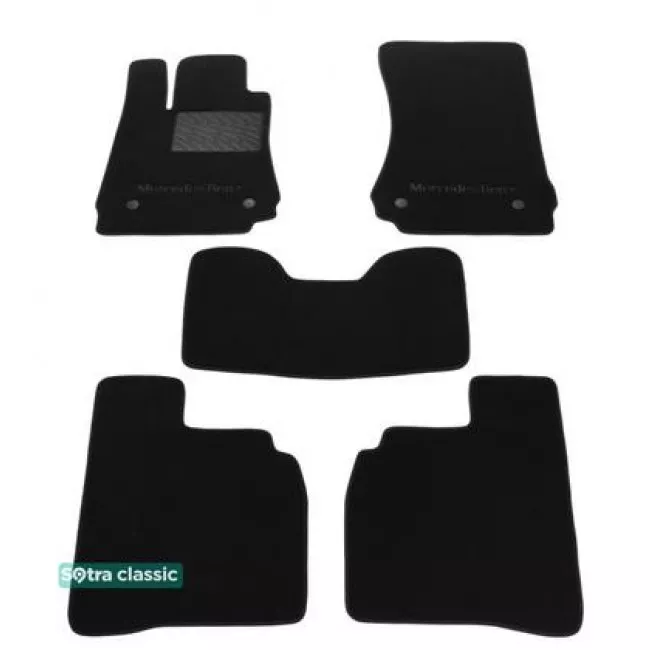 Двошарові килимки Sotra Classic 7mm Black для Mercedes-Benz S-Class (long)(W221) 2006-2013
