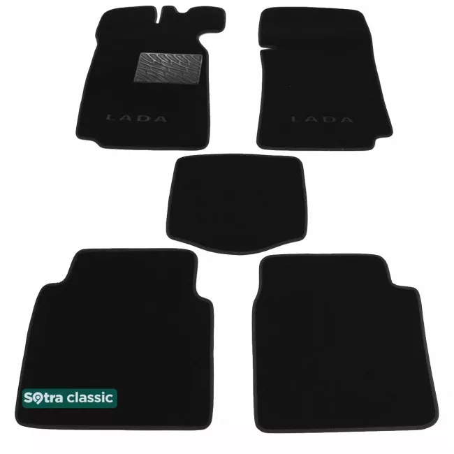 Двошарові килимки Sotra Classic 7mm Black для VAZ 2101 / 2107 1970-2012 Двошарові килимки Sotra Classic 7mm Black для VAZ 2101 / 2107 1970-2012