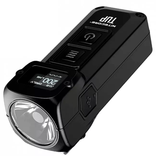Надпотужний накладний ліхтар із OLED дисплеєм Nitecore TUP, чорний (6-1344_black)