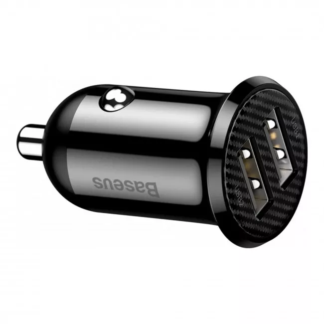 Автомобільний зарядний пристрій Baseus Grain Pro 4.8A 2USB чорний (353811) (317590001)