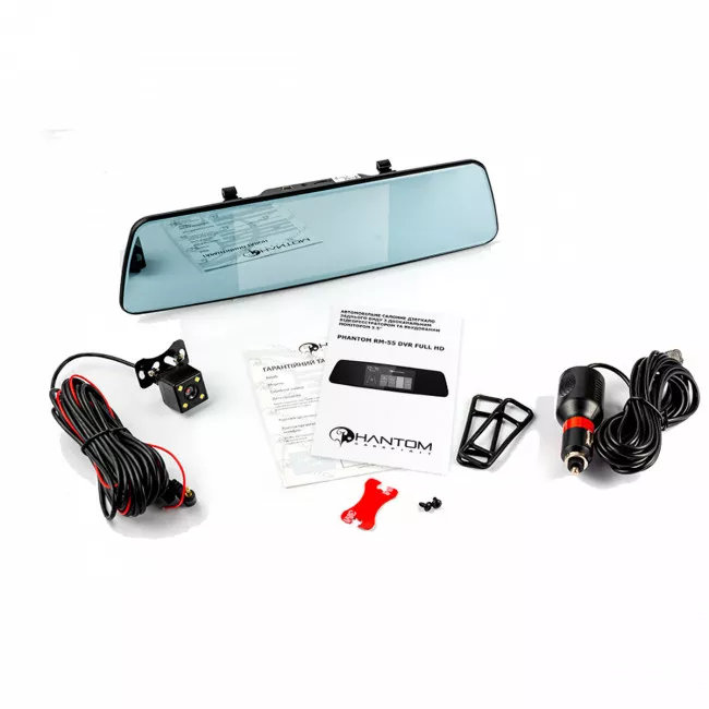 Зеркало з/в с видеорегистратором PHANTOM RM-55 DVR Full HD