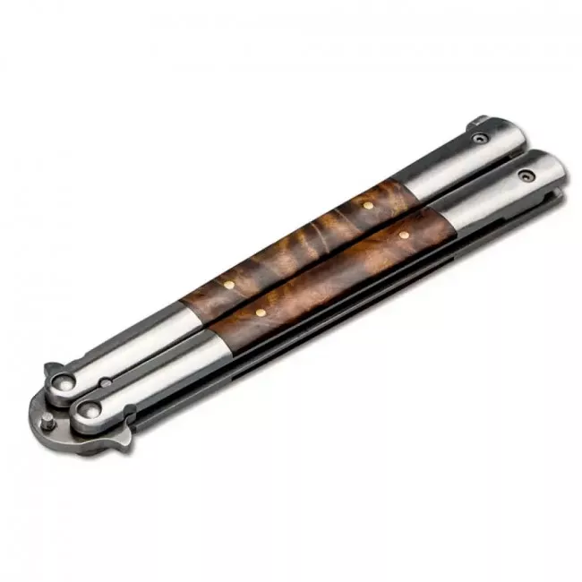 Нож бабочка, балисонг Boker Magnum Balisong Wood Large (длина: 225мм, лезвие: 125мм) (227-1142)