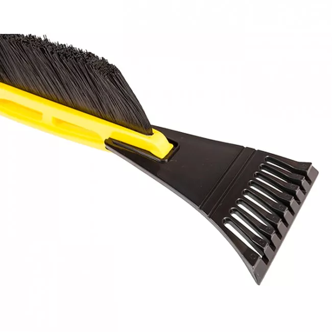 Щітка автомобільна MASTER TOOL зі скребком 175 * 10 мм L 520 мм, жовта (84-0003)