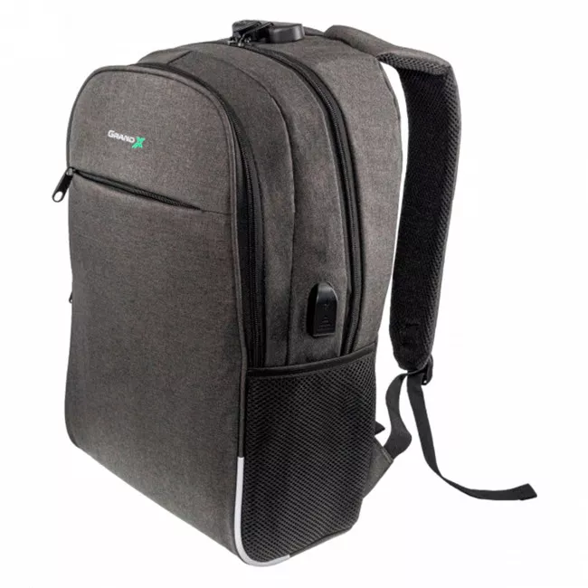 Рюкзак для ноутбука Grand-X 15,6", 2 отделения, кодовый замок Grey (RS-425G)