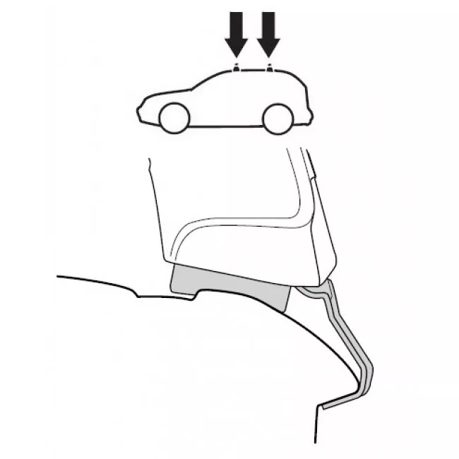 Монтажный комплект Thule для Toyota Corolla (sedan)(mkI) 2002-2006  (1630)
