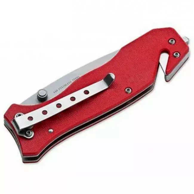 Нож складной Boker Magnum Fire Brigade (длина: 205мм, лезвие: 85мм), красный (227-1039)