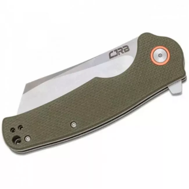 Нож складной CJRB Crag (длина: 207мм, лезвие: 87мм), оливковый (284-1001_olive)