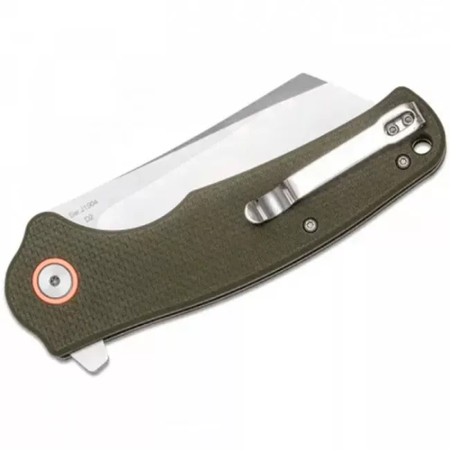 Нож складной CJRB Crag (длина: 207мм, лезвие: 87мм), оливковый (284-1001_olive)