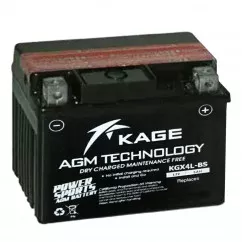 Мото акумулятор Motobatt AGM 6СТ-3.5Ah (-/+) (KGX4L-BS)