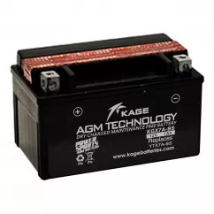 Мото аккумулятор Motobatt AGM 6СТ-7Ah (+/-) (KGX7A-BS)
