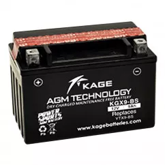 Мото акумулятор Motobatt AGM 6СТ-9Ah (+/-) (KGX9-BS)