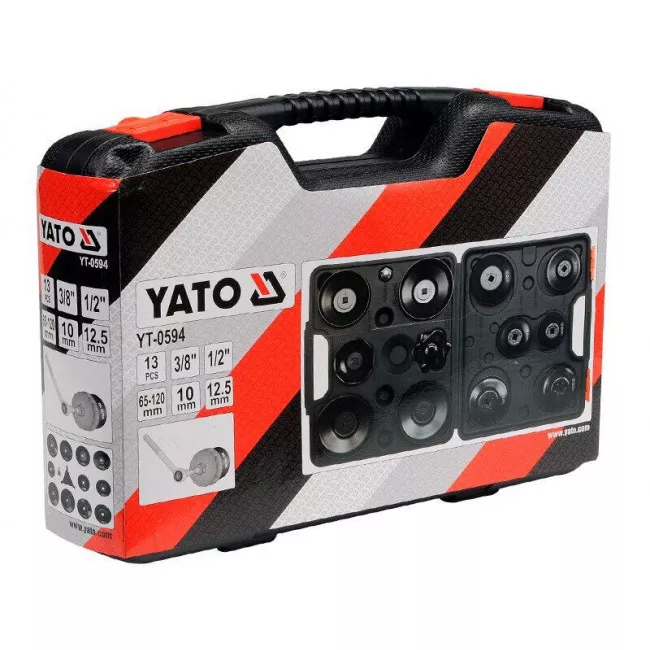 Набор торцевых ключей к масляному фильтру YATO 3/8", 1/2" (YT-0594)