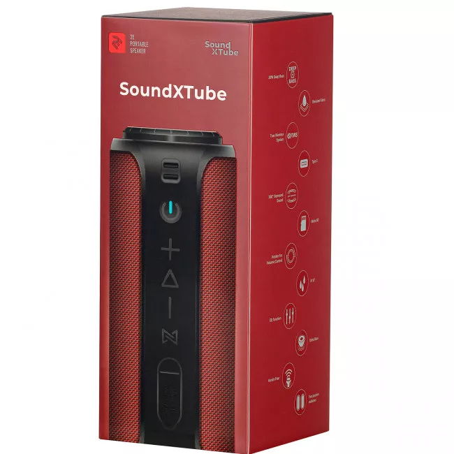 Акустическая система 2E SoundXTube TWS, MP3, Wireless, Waterproof Red (2E-BSSXTWRD)
