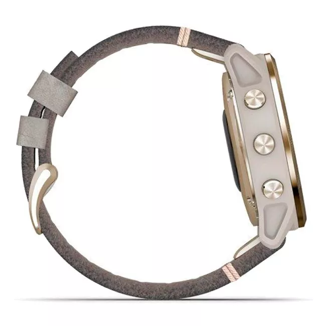 Спортивний годинник Garmin Fenix ​​6S Light Gold-tone with Shale Gray Leather Band (010-02159-40)