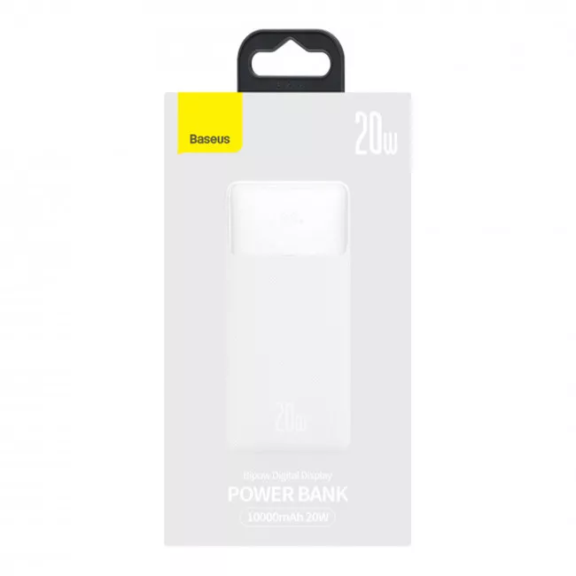 Універсальна мобільна батарея Baseus Bipow 10000mAh PD 20W QC 3.0 White (PPDML-L02)