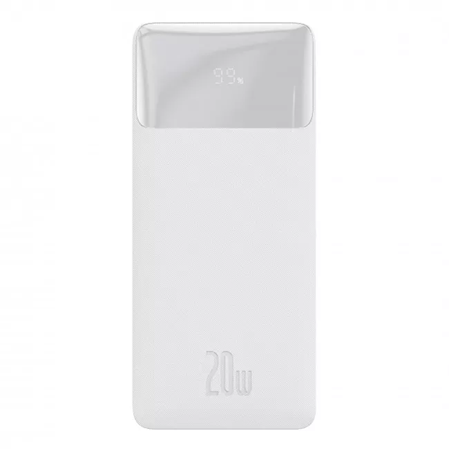 Універсальна мобільна батарея Baseus Bipow 10000mAh PD 20W QC 3.0 White (PPDML-L02)