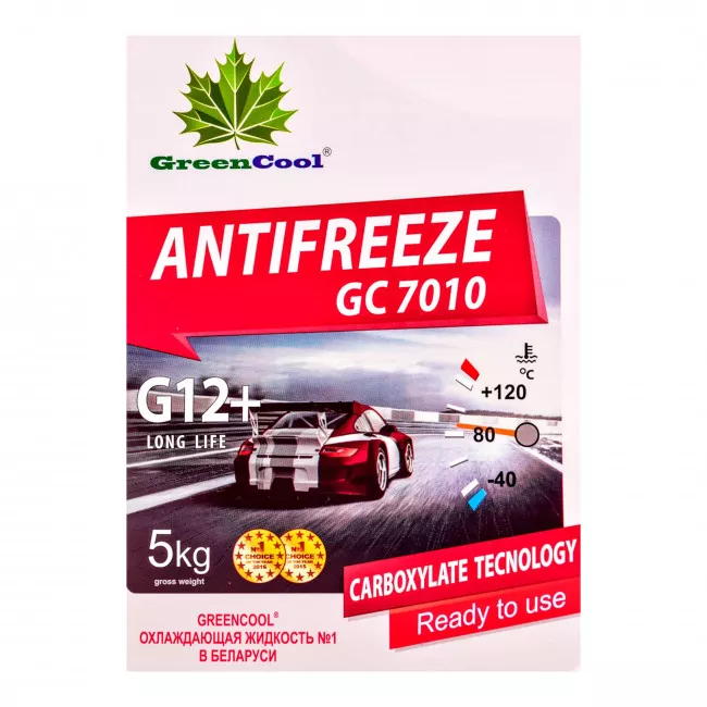 Антифриз Green Cool GC7010 BASF Carboxylate Long Life G12+ -40°C червоний 5л (792255)