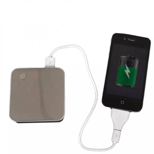Внешнее зарядное устройство Power Bank DOCA D525 (8400mAh), серебро (111-1006silver)