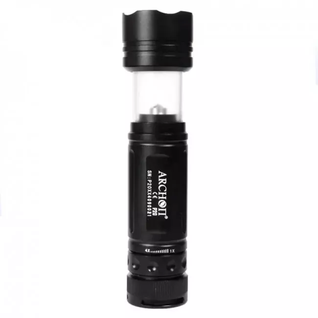 2 в 1 Фонарь фокусируемый + кемпинговый Archon P20 (Cree XP-G, 260 люмен, 5 режимов, 1х18650) (32-1016)