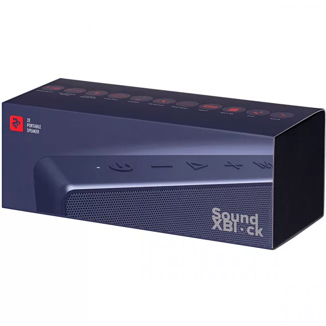 Акустична система 2E SoundXBlock TWS, MP3, Wireless, Waterproof Blue (2E-BSSXBWBL)