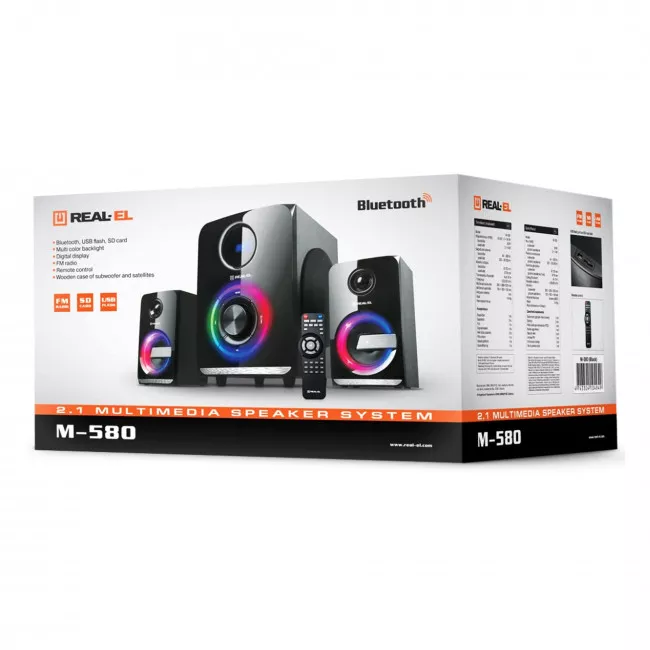 Акустическая система REAL-EL M-580 Black (EL121300012)