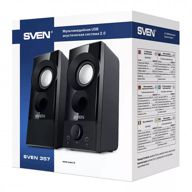 Акустическая система Sven 357 Black (00410089)