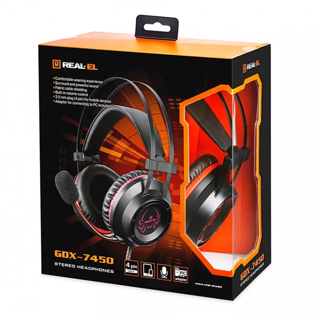 Гарнітура REAL-EL GDX-7450 Black (EL124100039)