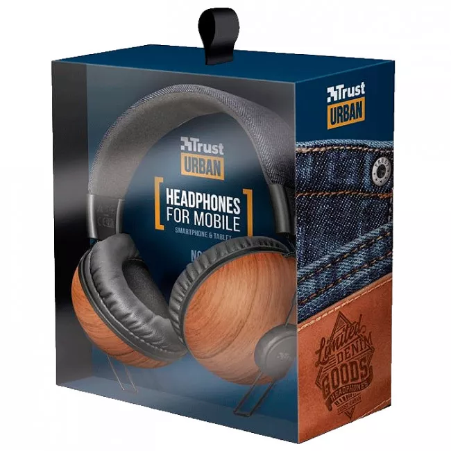 Наушники TRUST Noma Over-Ear Mic Denim Wood (22637_TRUST)