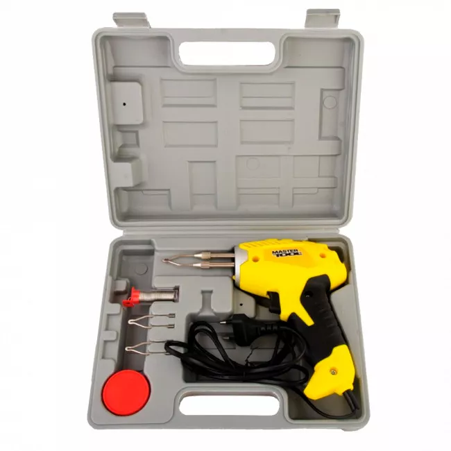 Паяльник импульсный с трансформатором MASTER TOOL 100 Вт, в кейсе с насадками (44-0000)