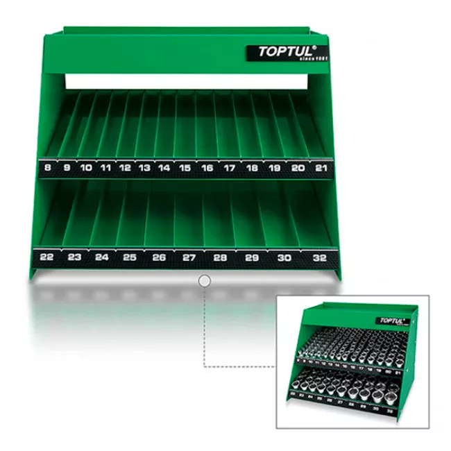 Полка выставочная TOPTUL для головок 1/2"  (TBAB0304)