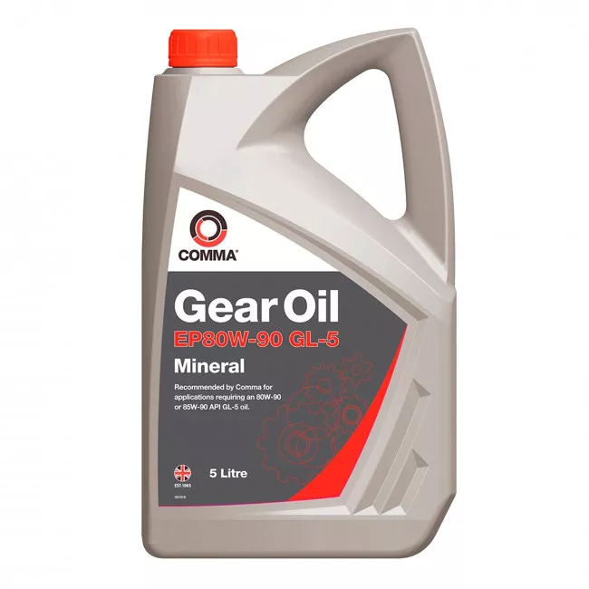 Масло трансмиссионное минеральное COMMA GEAR OIL EP 80W-90 GL5 5л (BDF589)