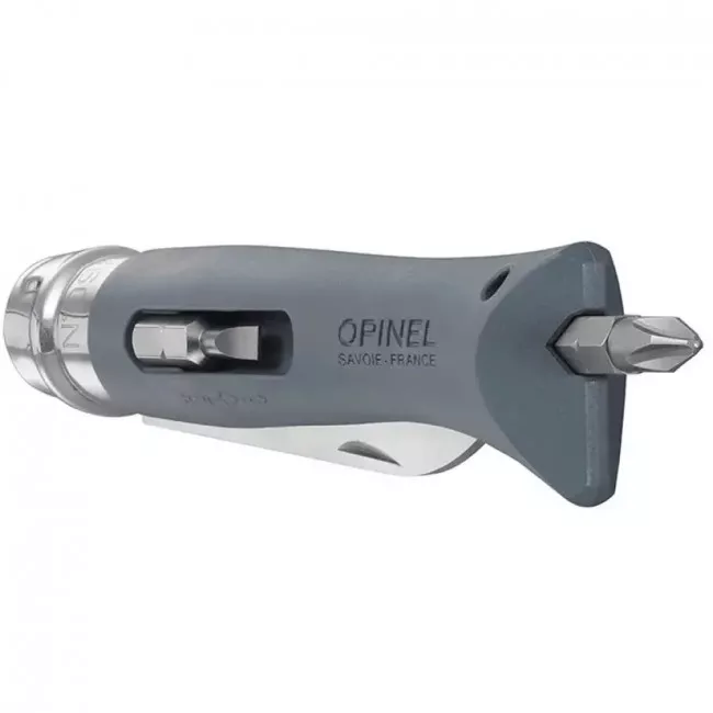 Нож складной, мультитул Opinel 9 Diy (длина: 201мм, лезвие: 83мм), серый (232-1044_gray)