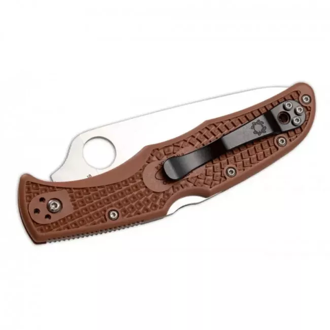 Нож складной Spyderco Endura 4 Flat Ground (длина: 222мм, лезвие: 96мм), коричневый (126-1022_brown-flat)