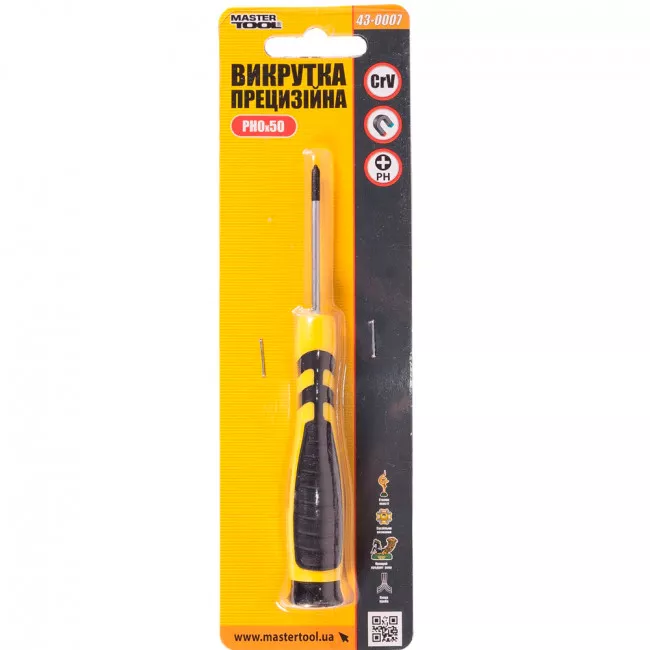 Викрутка прецизійна MASTER TOOL PH0*50 (43-0007)