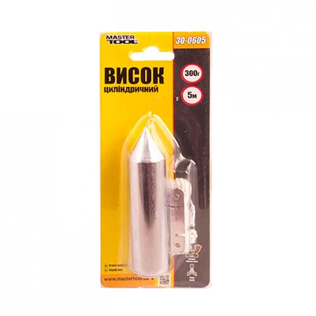 Отвес строительный цилиндрический, 300 г MASTERTOOL (30-0605)
