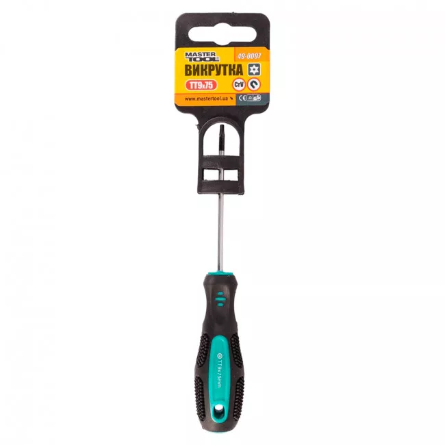 Викрутка MASTER TOOL TORX TT9*75 (49-0097)