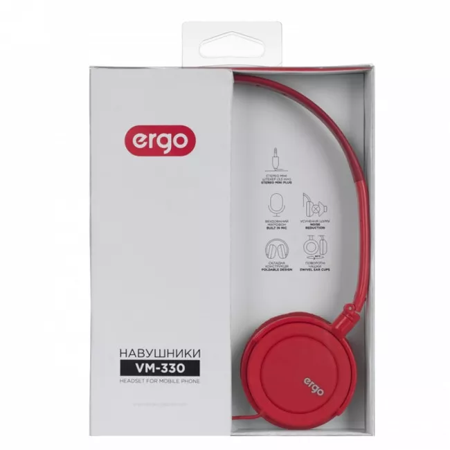 Наушники ERGO VM-330 Красный (VM-330 Red)