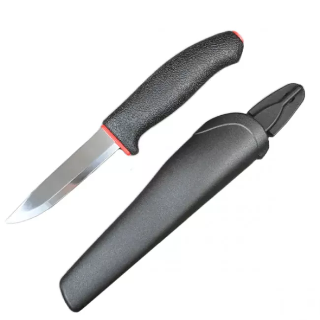 Нож фиксированный Mora 711 (длина: 230мм, лезвие: 102мм), черный/красный (215-1034_black-red)
