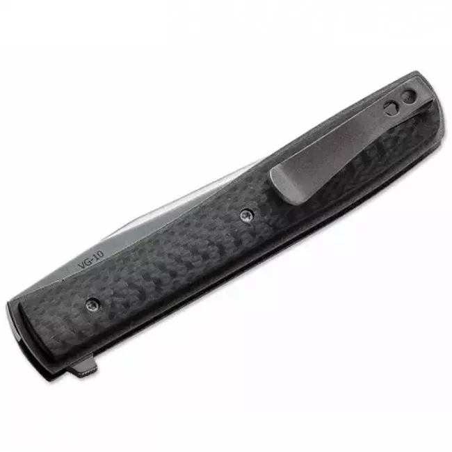 Нож складной Boker Plus Urban Trapper (длина: 196мм, лезвие: 86мм), черный, карбон (227-1147_carbon)