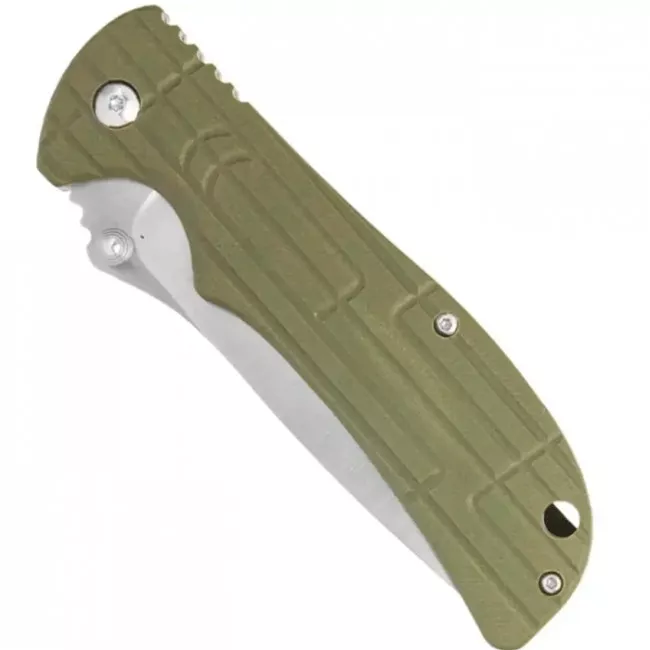 Нож складной Ganzo G723 (длина: 215мм, лезвие: 95мм, сатин), зеленый (16-1061-green)