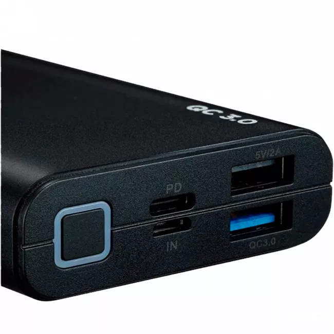 Портативный аккумулятор Canyon 10000mAh QC3.0 Black (CND-TPBQC10B)