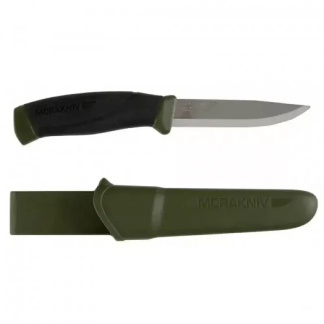Нож фиксированный Mora Companion (длина: 215мм, лезвие: 102мм), зеленый (215-1017_ner-black)